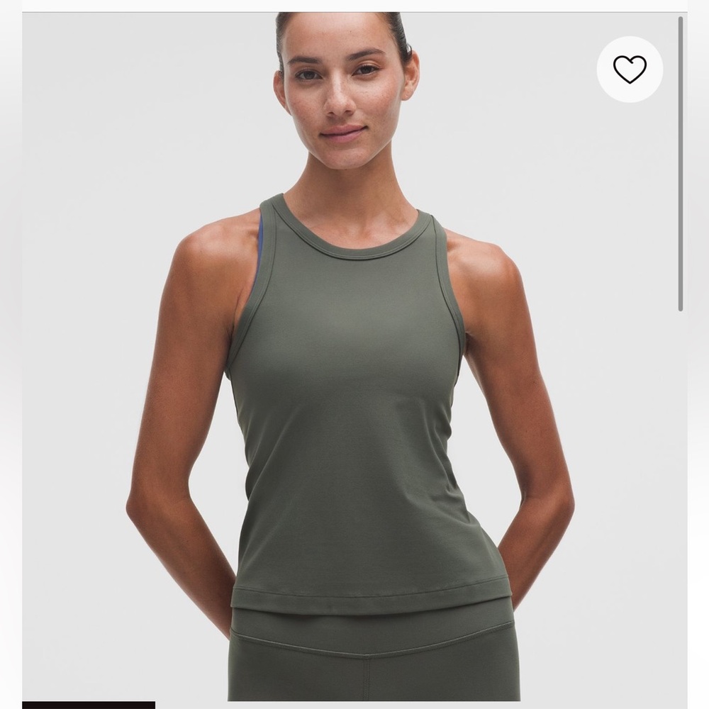 NWT Lululemon Align High Neck Tank Top, palm deco colour